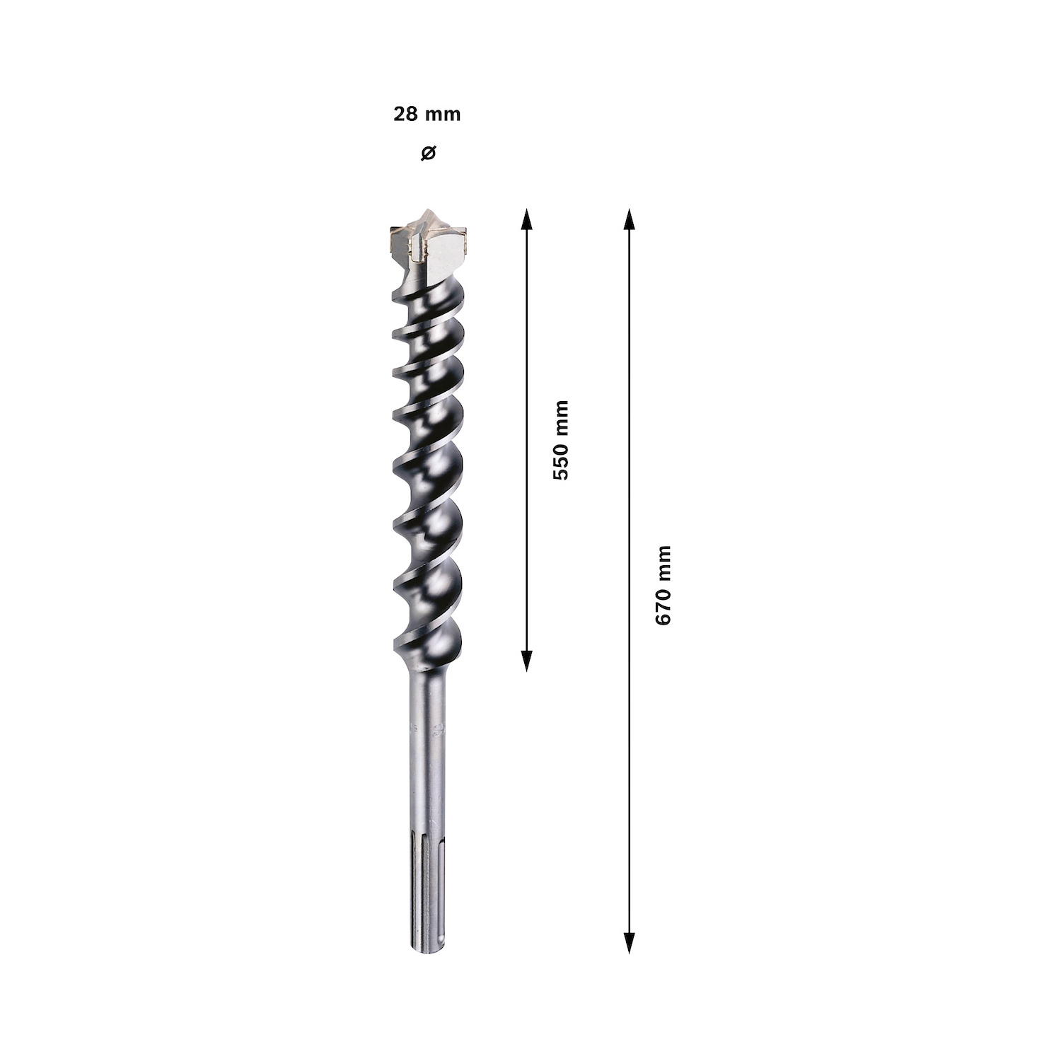 Broca SDS Max-QX 28 x 550 x 670 mm